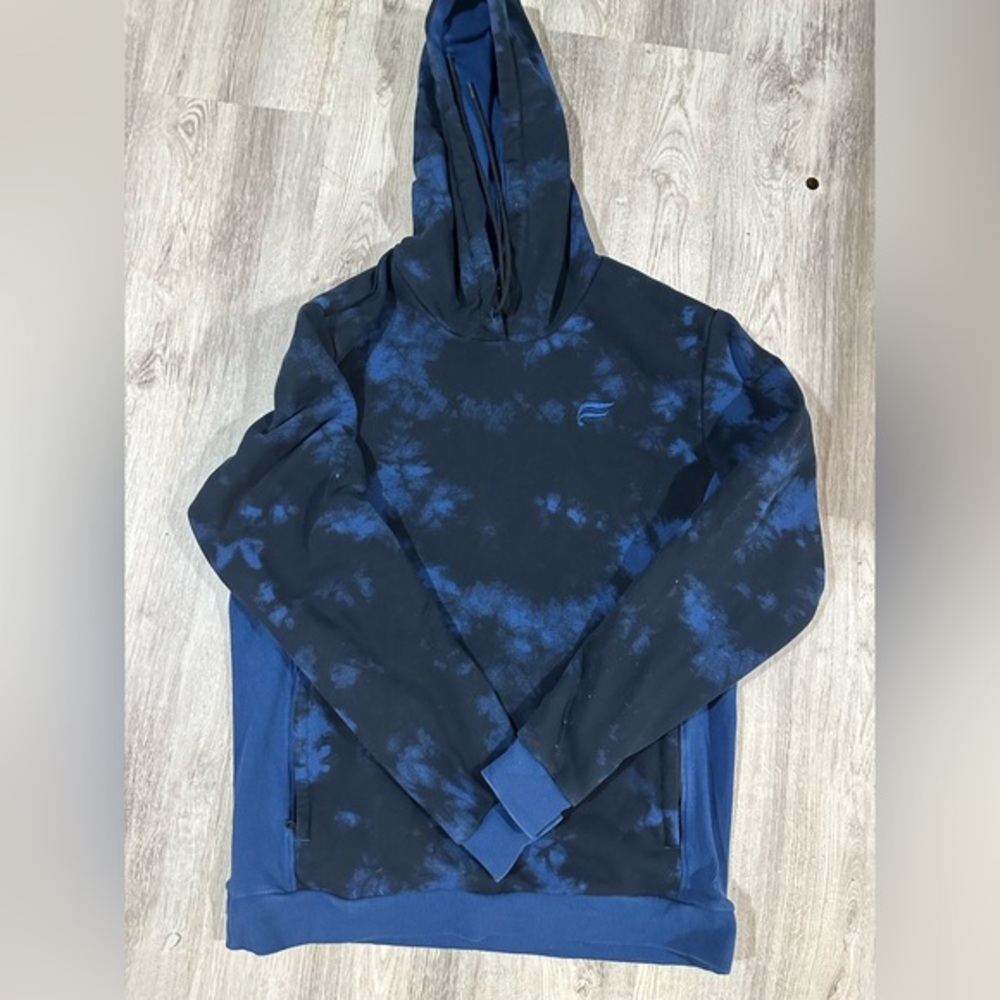 Fabletics Black and Blue Tie-Dye Men's Sweater
